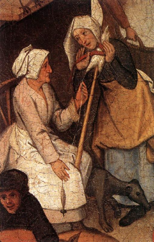 BRUEGHEL, Pieter the Younger Proverbs (detail) fgjh Germany oil painting art